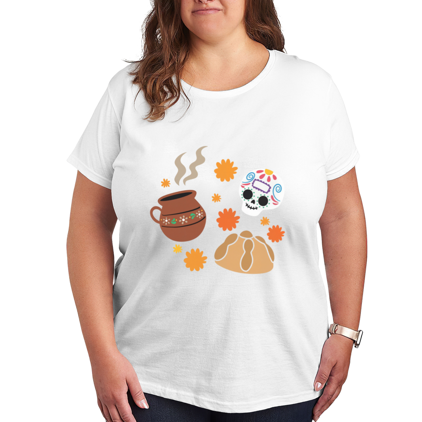 D¨ªa De Los Muertos Sugar Skull Mexican Folk Tee