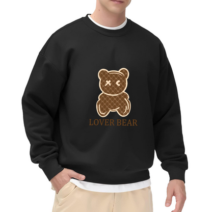 Luxury Pattern Lover Bear Minimal Crewneck Sweatshirt
