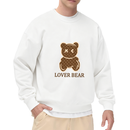 Luxury Pattern Lover Bear Minimal Crewneck Sweatshirt