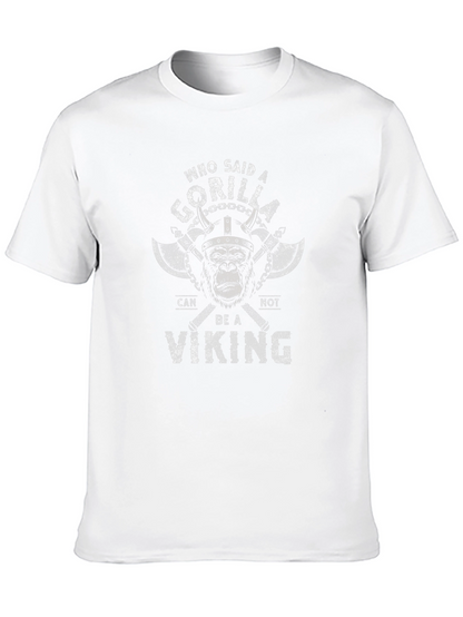 Gorilla Viking Graphic T-Shirt - Funny Novelty Tee