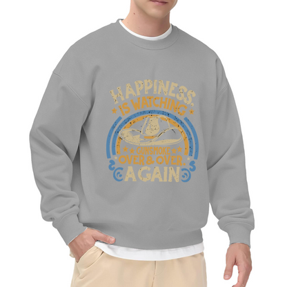 Happiness Is Watching Gunsmoke Western Vintage TV Show Crew Neck Sweatshirt