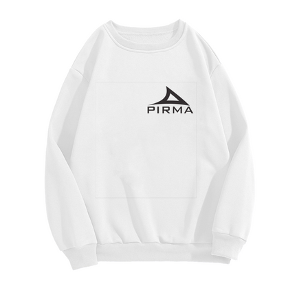 PIRMA Minimal Brand Logo Print Crewneck Sweatshirt