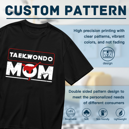 Distressed Vintage Taekwondo Mom Proud Tee