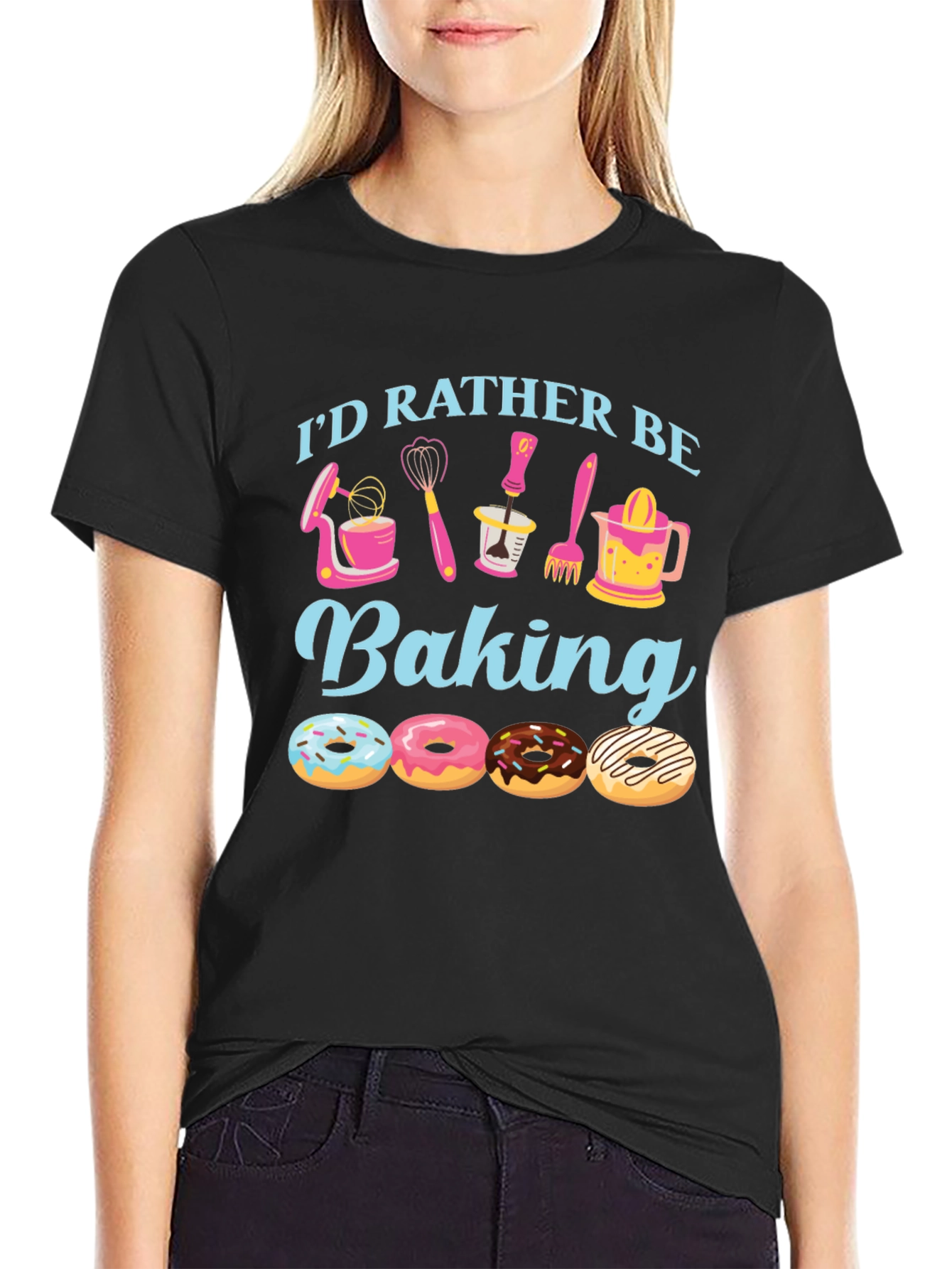 Id Rather Be Baking T-Shirt - Donut Lover Apparel