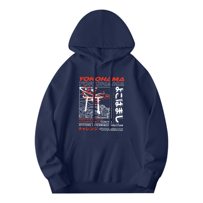 Yokohama Japanese Street Culture Urban Graphic Hoodie