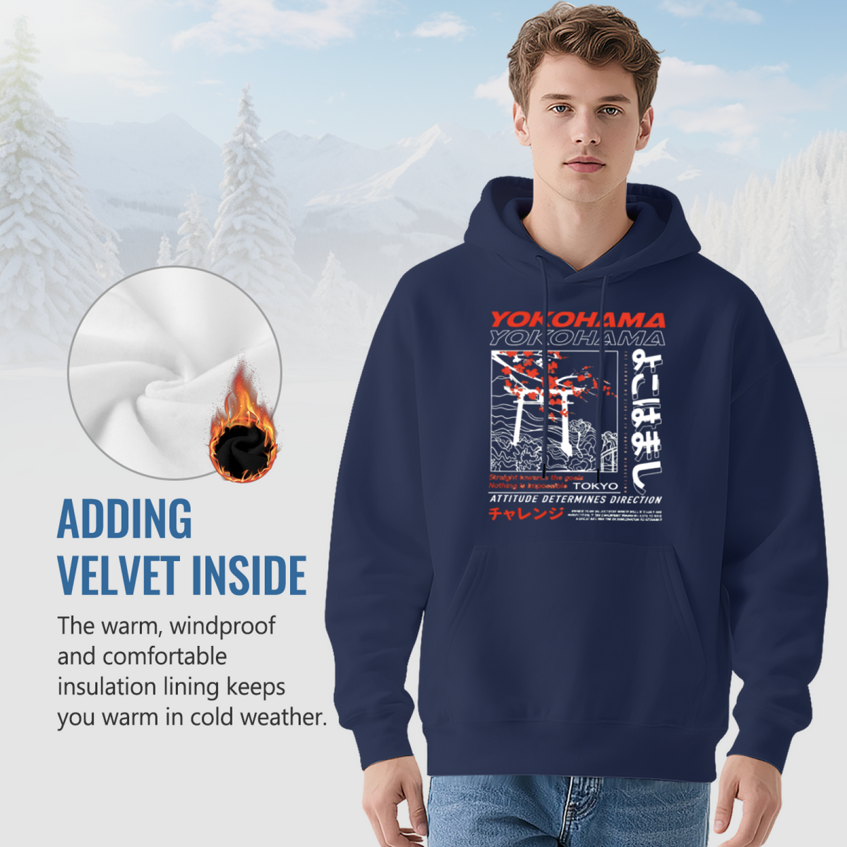 Yokohama Japanese Street Culture Urban Graphic Hoodie