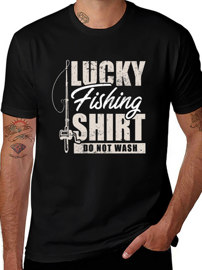 Lucky Fishing Shirt - Novelty Graphic Tee