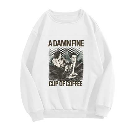 A Damn Fine Cup Of Coffee Retro Movie Fan Crewneck Sweatshirt