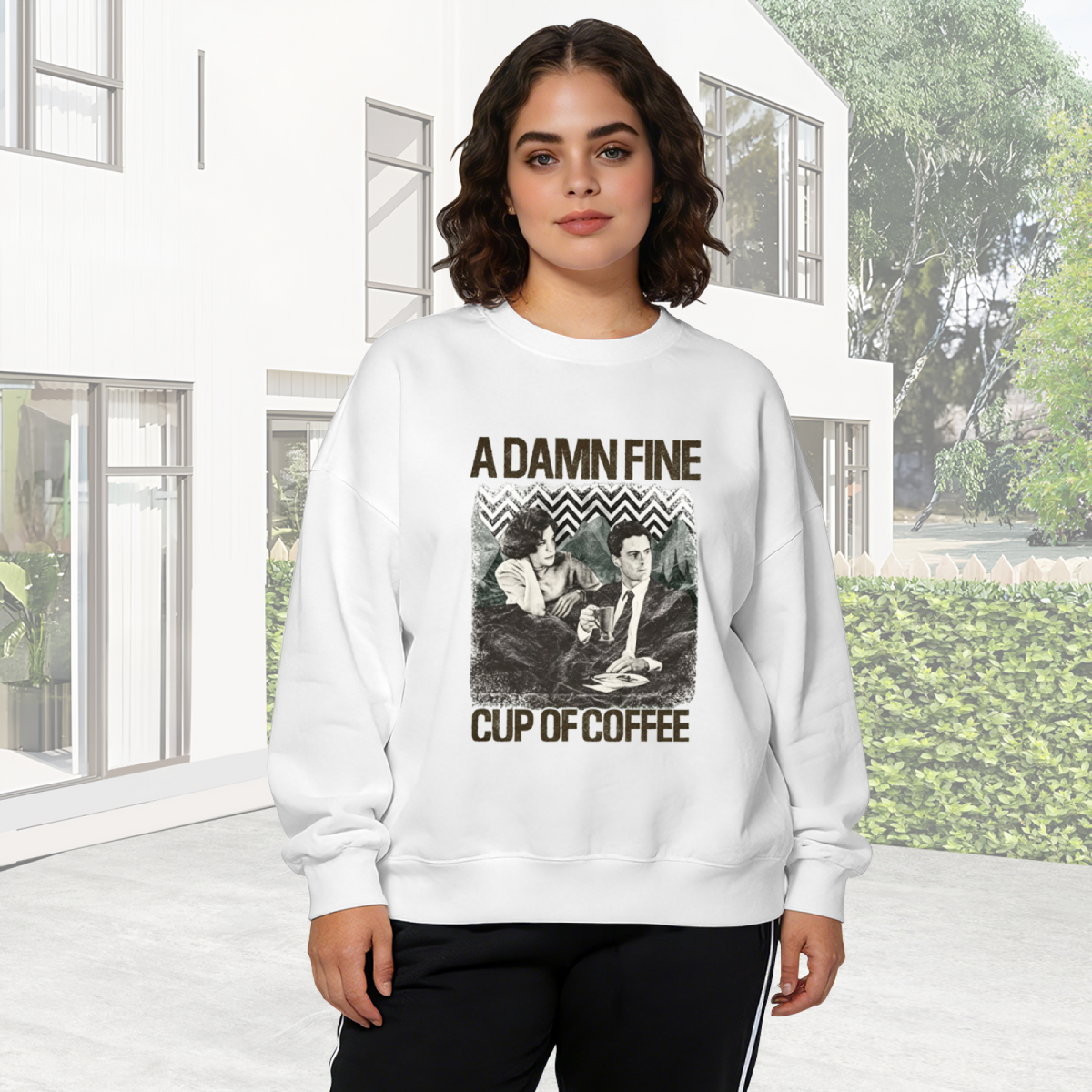A Damn Fine Cup Of Coffee Retro Movie Fan Crewneck Sweatshirt