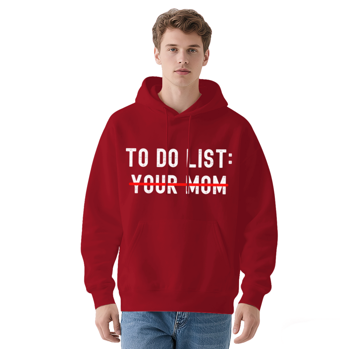 Funny Offbeat To Do List Print Navy Hoodie, Comfortable Daily Streetwear Pullover