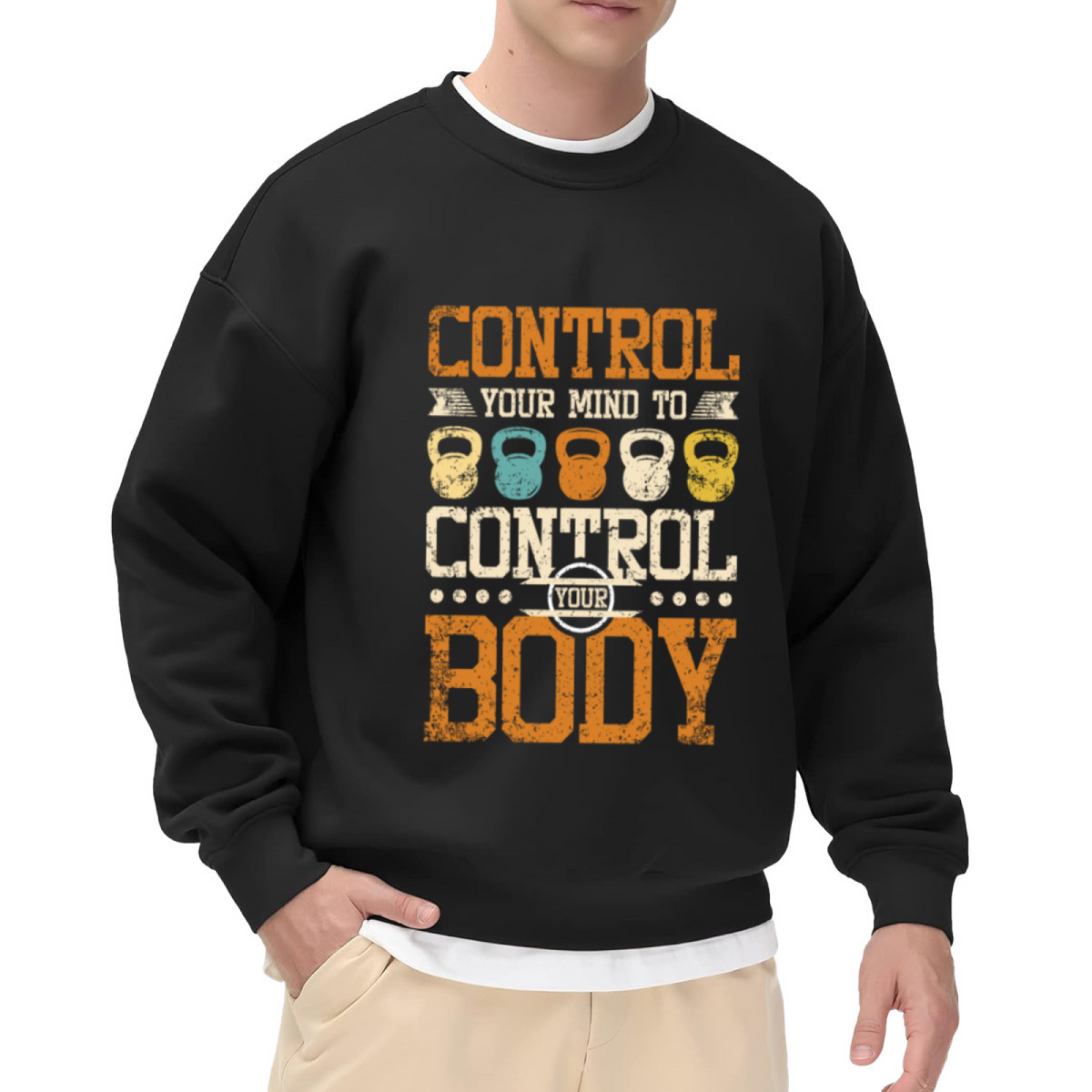 Phantom Mask & Romantic Rose Print Crewneck Sweatshirt