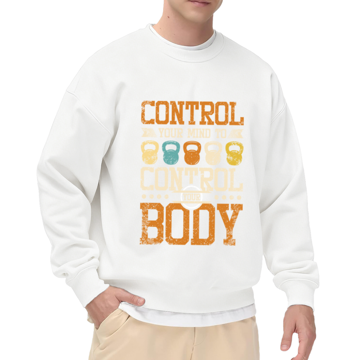 Phantom Mask & Romantic Rose Print Crewneck Sweatshirt