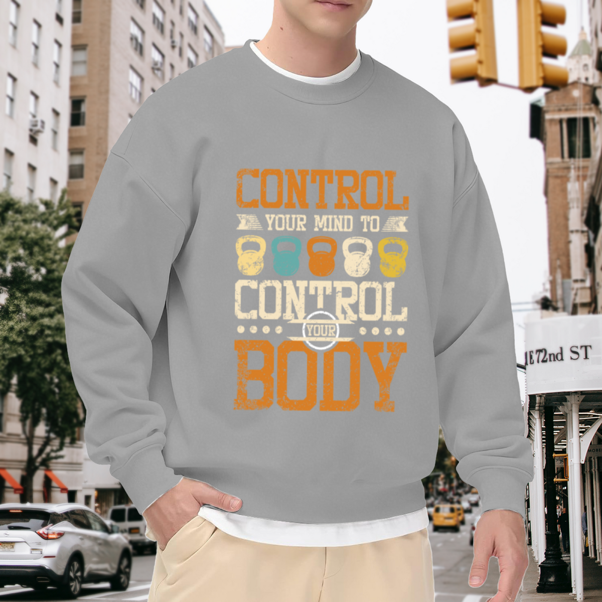 Phantom Mask & Romantic Rose Print Crewneck Sweatshirt