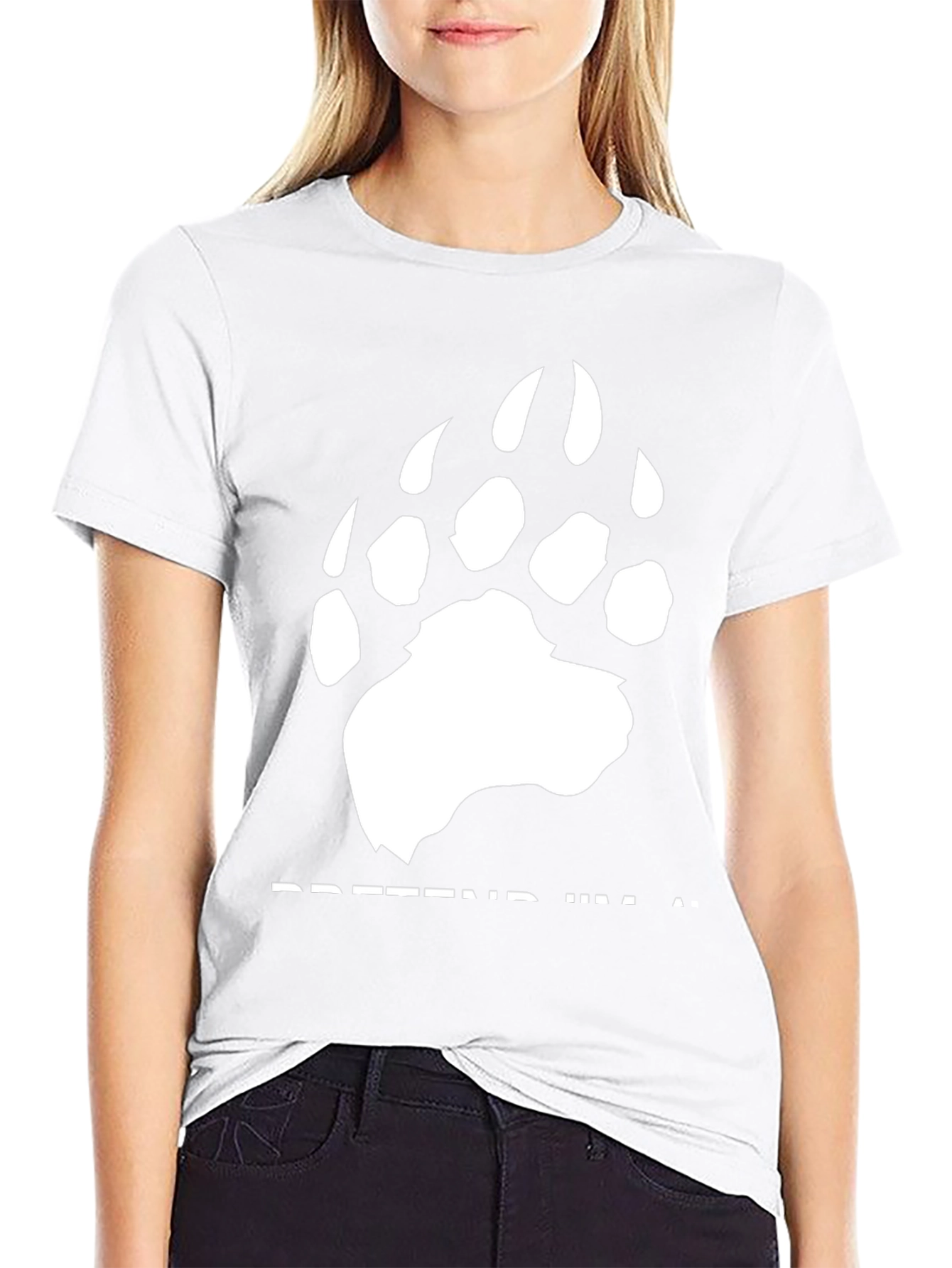 Pretend Im a Bear Graphic Tee - Black
