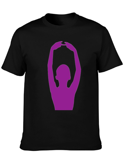 Yoga Pose Graphic T-Shirt - Black