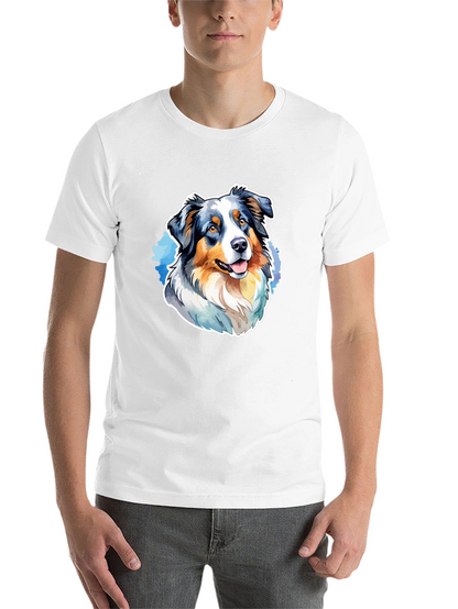 Australian Shepherd Graphic Tee - Mens Black T-Shirt