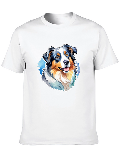 Australian Shepherd Graphic Tee - Mens Black T-Shirt