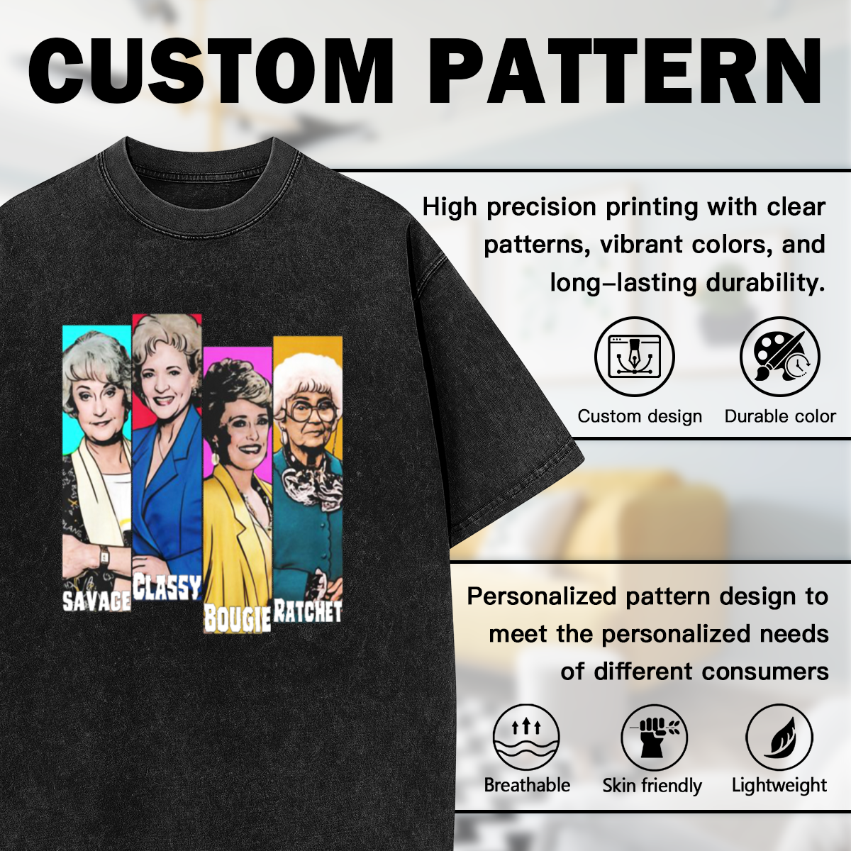The Golden Girls Savage Classy Bougie Ratchet Retro T-Shirt