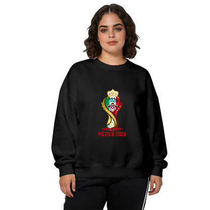 Mexico 2026 World Cup Skull Trophy Fan Crewneck Sweatshirt