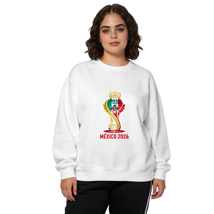 Mexico 2026 World Cup Skull Trophy Fan Crewneck Sweatshirt