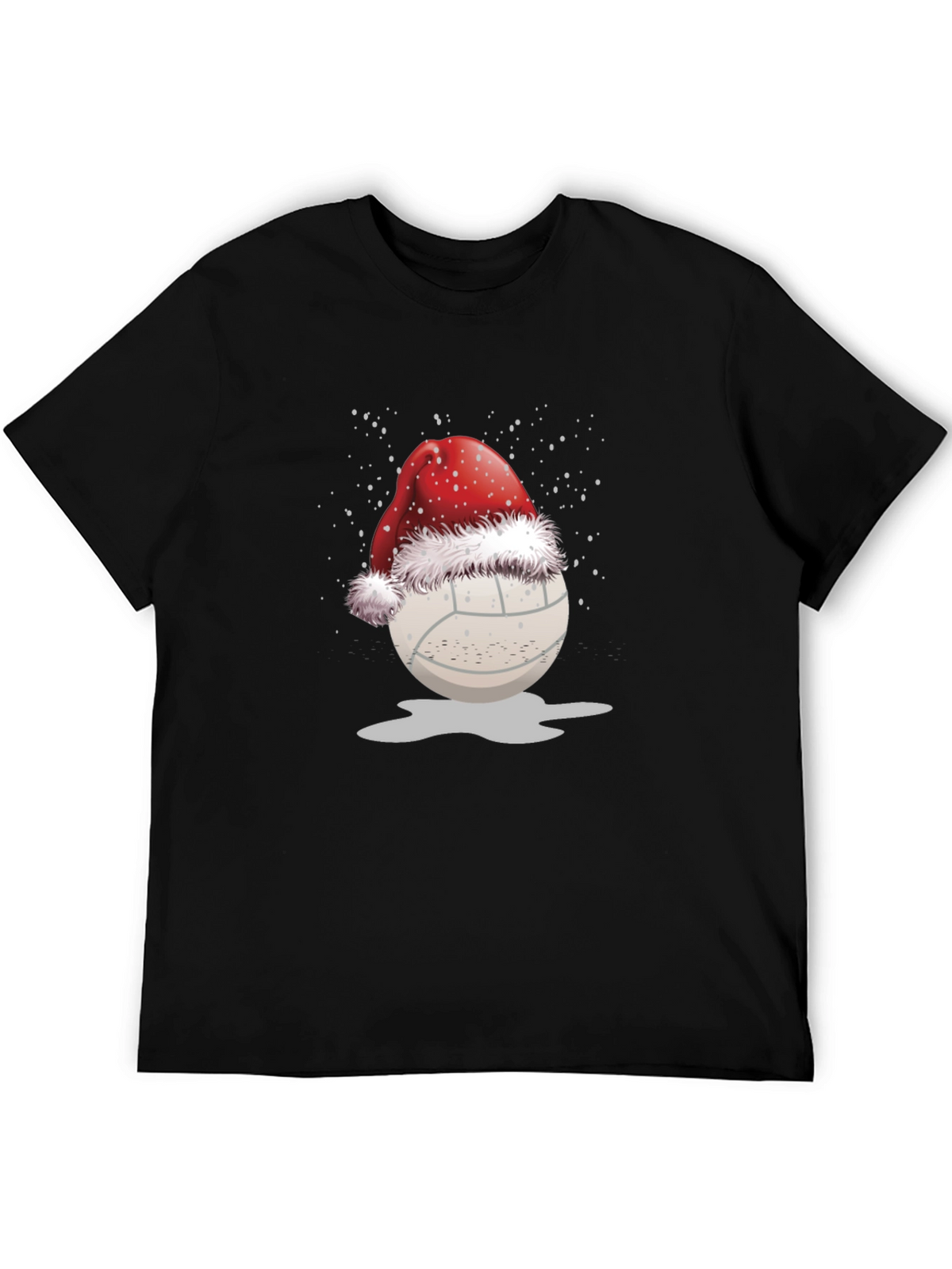 Volleyball Santa Hat Graphic Tee