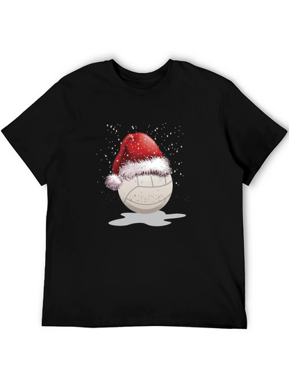 Volleyball Santa Hat Graphic Tee