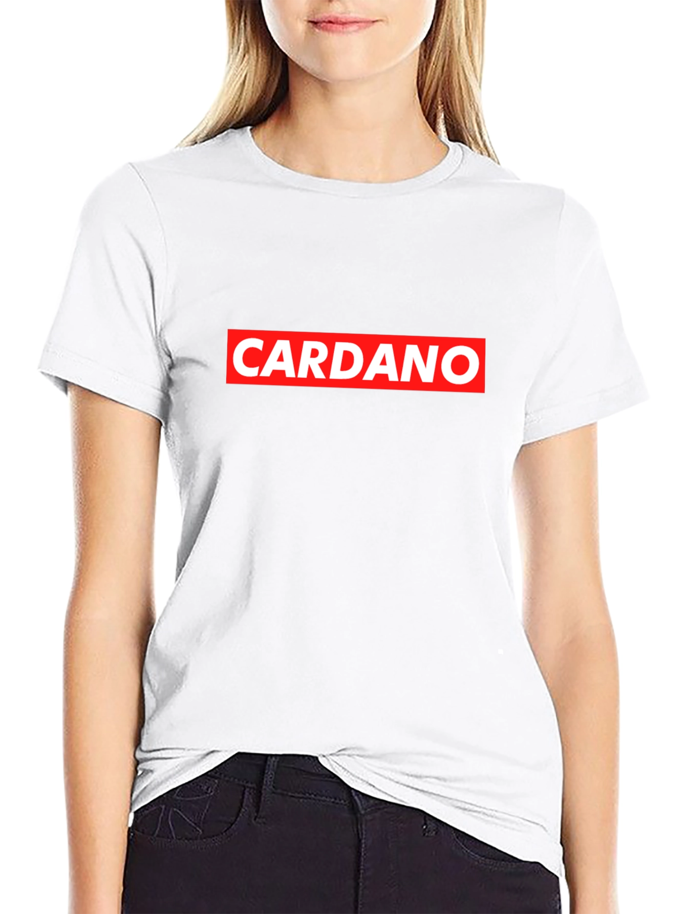 Cardano Red Box Logo Black T-Shirt