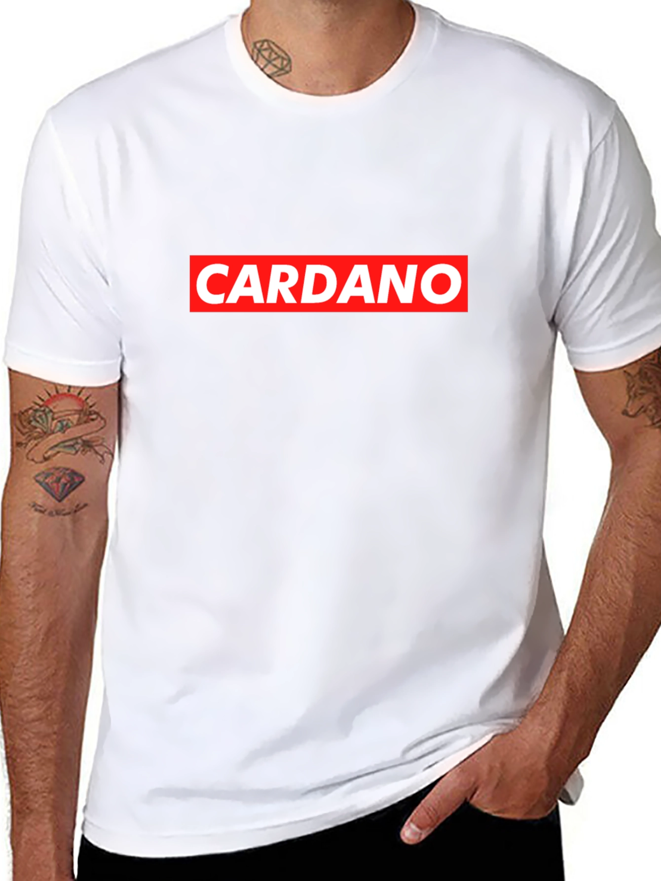 Cardano Red Box Logo Black T-Shirt