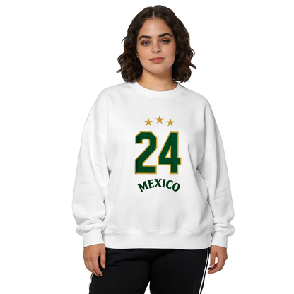 Mexico Number 24 Gold Star Sport Jersey Crewneck Sweatshirt