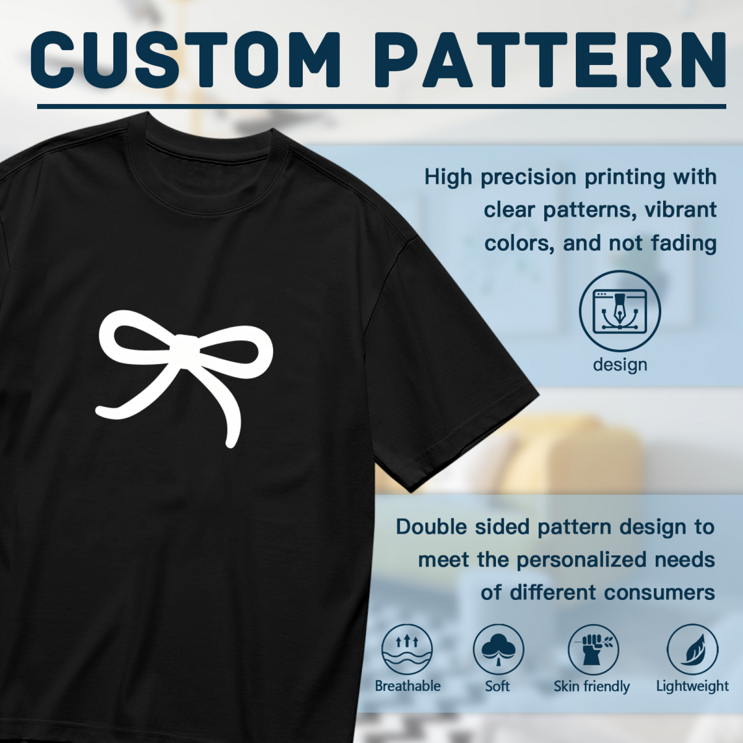 Simple White Bow Black Coquette Aesthetic Tee For Women