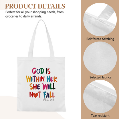 Simple Shh Quiet Face Canvas Tote | Library Study Minimal Soft Tone Shoulder Bag