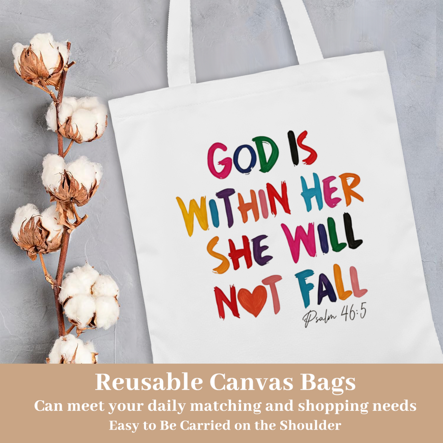 Simple Shh Quiet Face Canvas Tote | Library Study Minimal Soft Tone Shoulder Bag