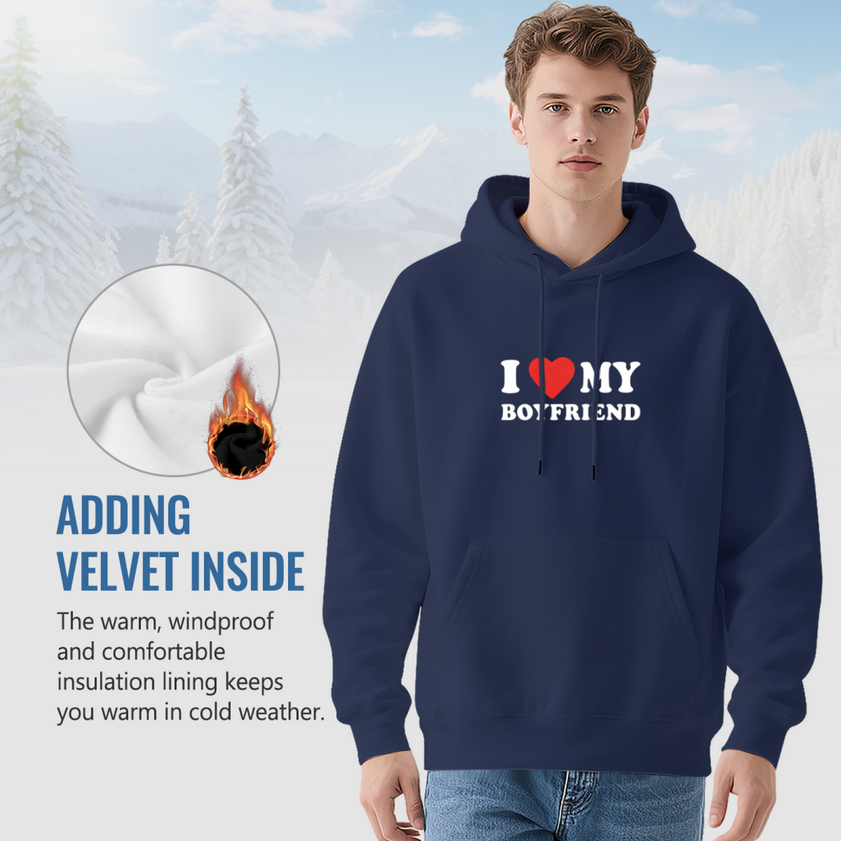 I Love My Boyfriend Cute Couple?Vibe Hoodie