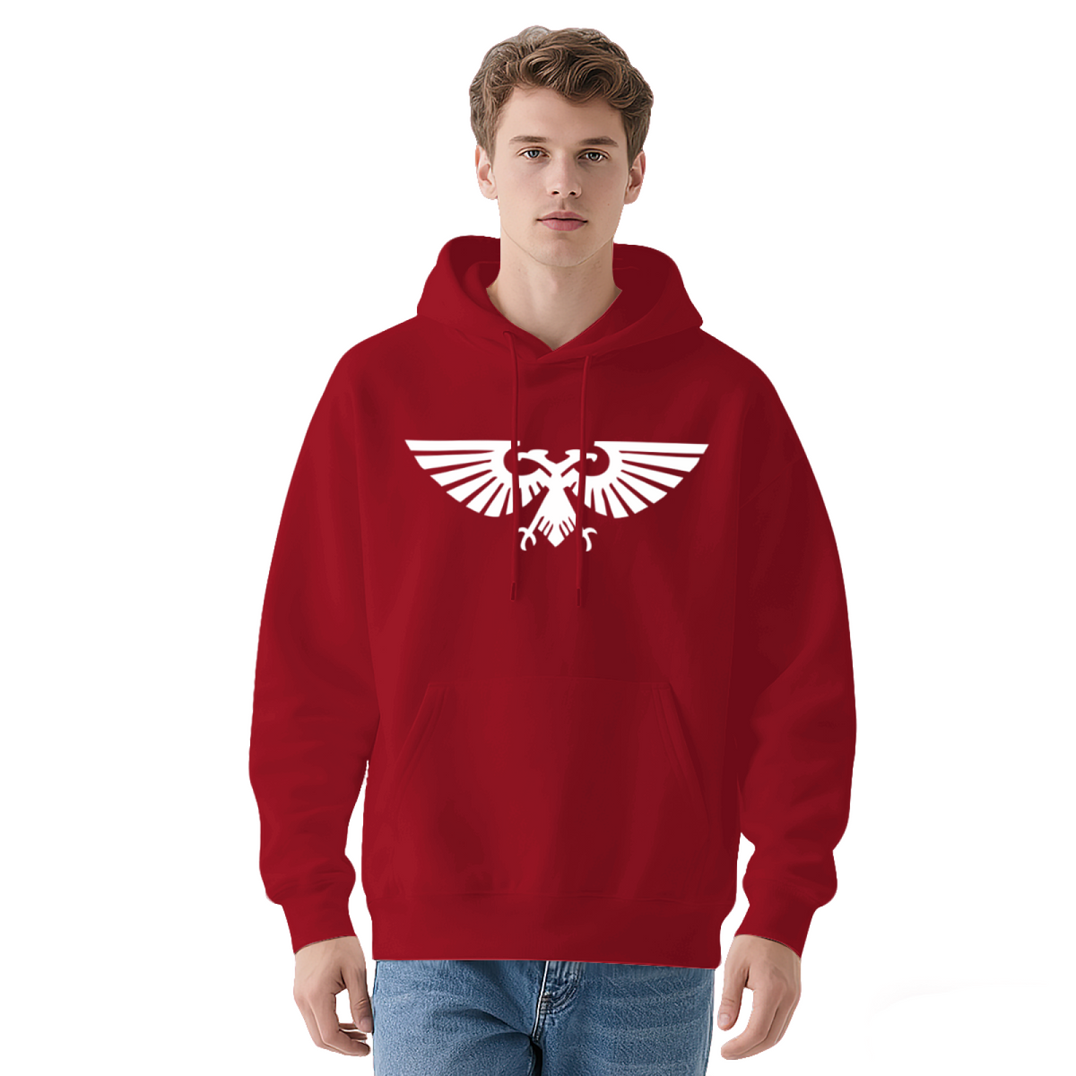 Imperial Double?Eagle Symbol Retro Graphic Hoodie