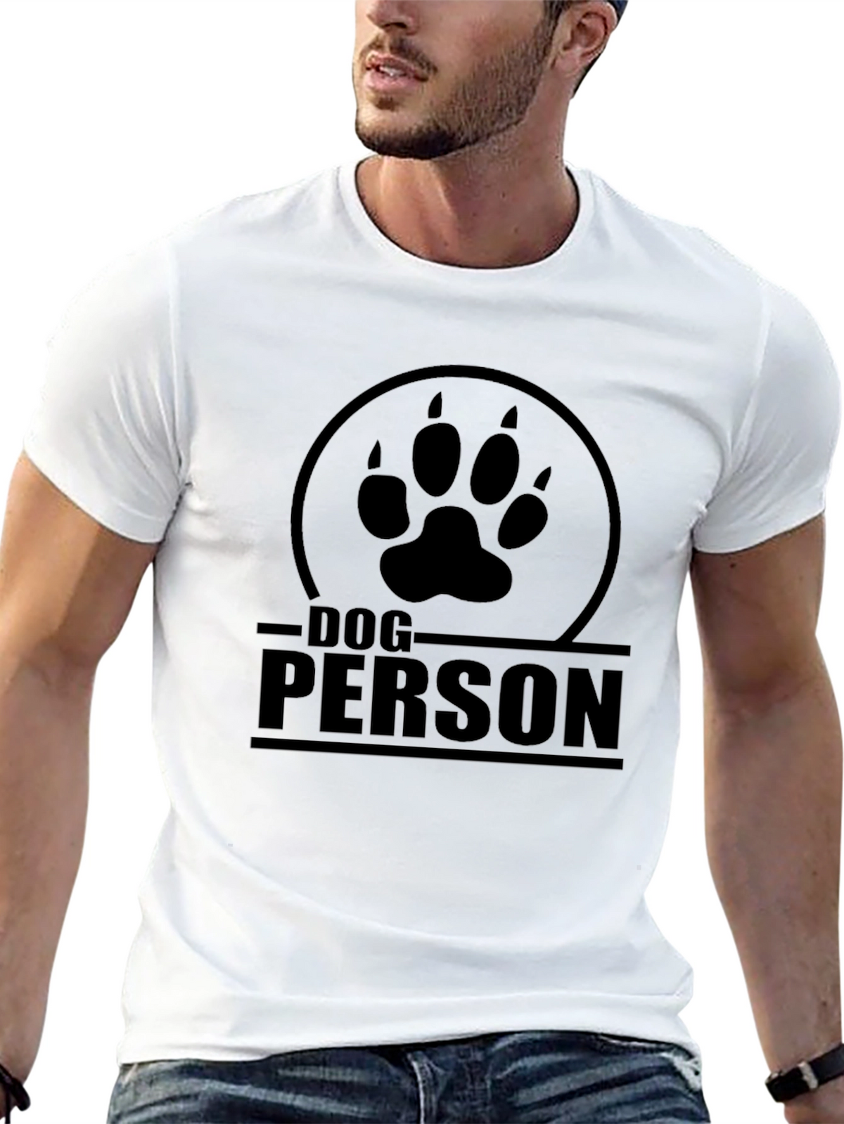 Dog Person T-Shirt - Paw Print Design