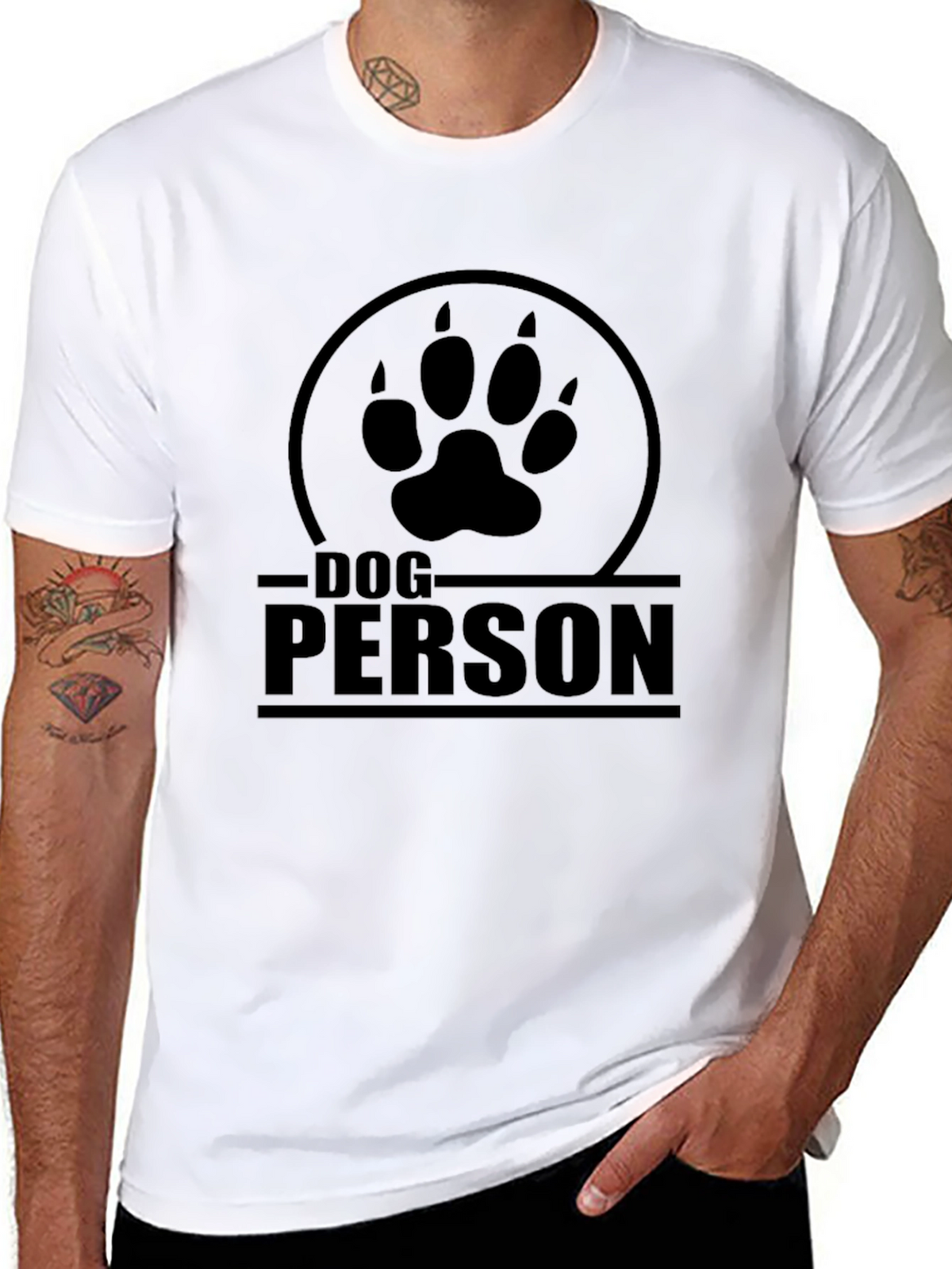 Dog Person T-Shirt - Paw Print Design