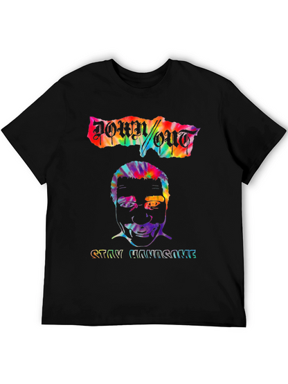 Down/Out Stay Handsome Graphic Tee - Mens Black T-Shirt