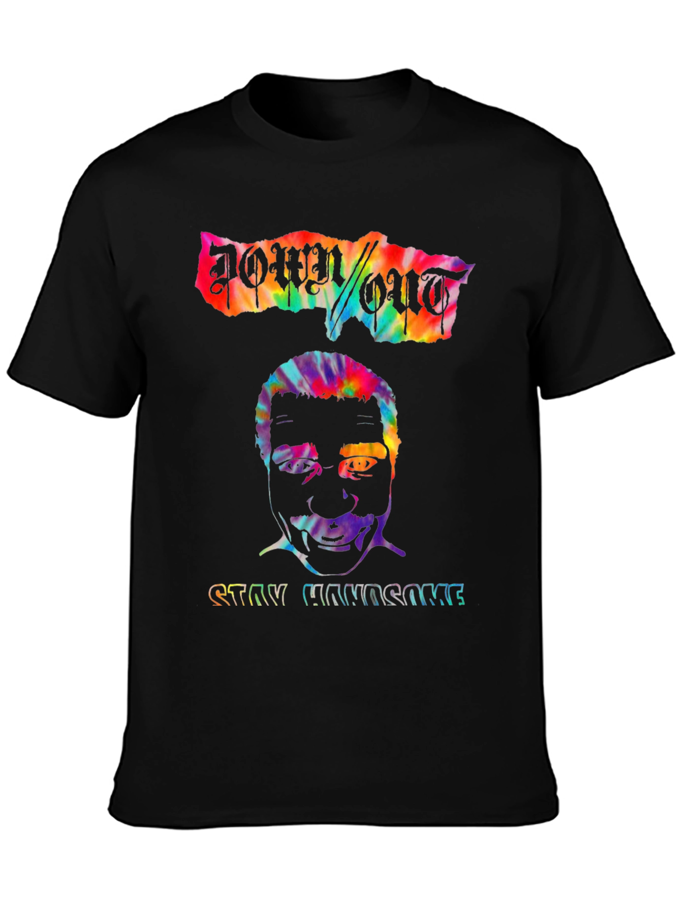Down/Out Stay Handsome Graphic Tee - Mens Black T-Shirt
