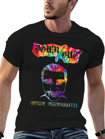 Down/Out Stay Handsome Graphic Tee - Mens Black T-Shirt