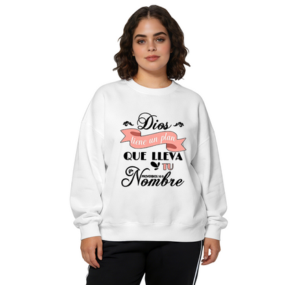 Inspirational Spanish Faith Quote Graphic Crewneck Sweatshirt