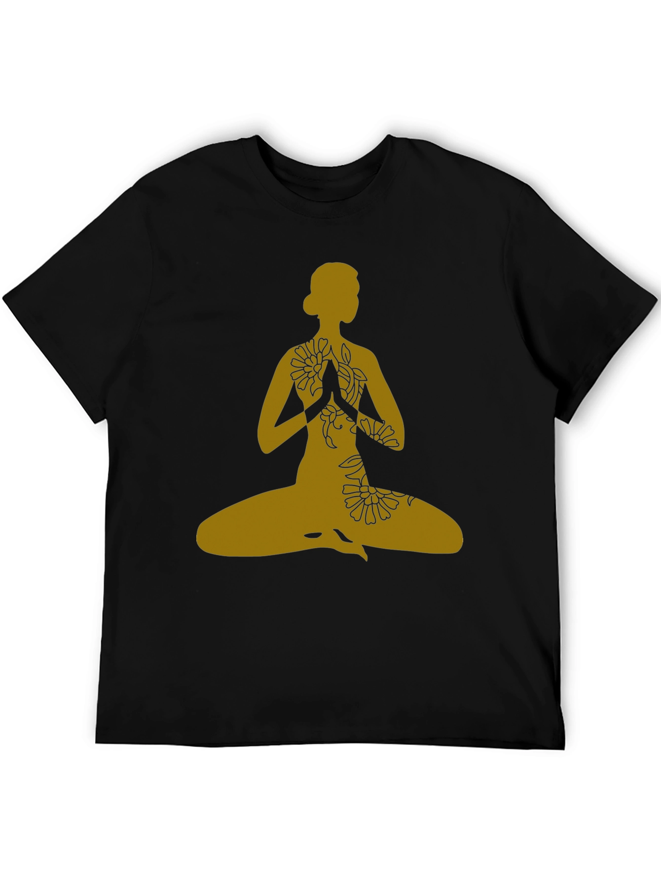Yoga Pose T-Shirt - Black Meditative Graphic Tee