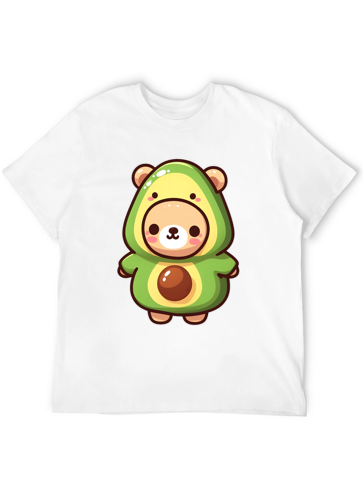 Cute Avocado Bear Black T-Shirt
