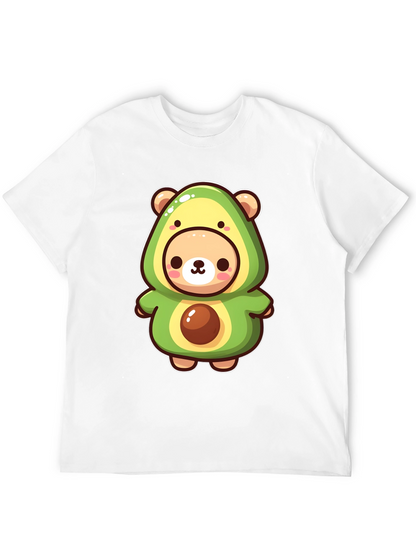 Cute Avocado Bear Black T-Shirt