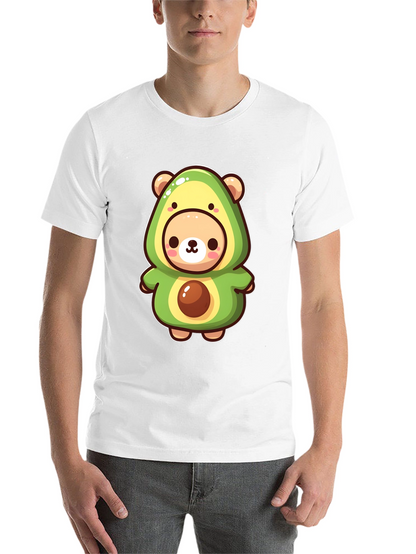 Cute Avocado Bear Black T-Shirt