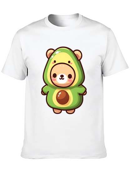 Cute Avocado Bear Black T-Shirt