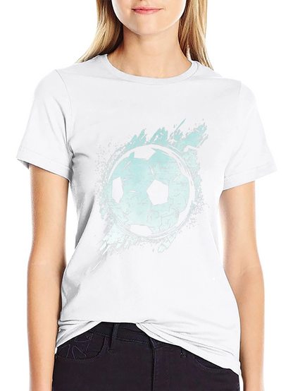 Soccer Ball Graphic T-Shirt - Black