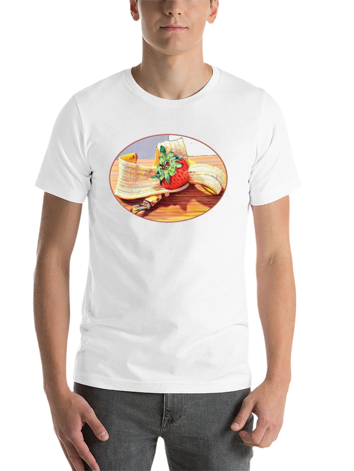 Banana & Strawberry T-Shirt - Fruit Graphic Tee