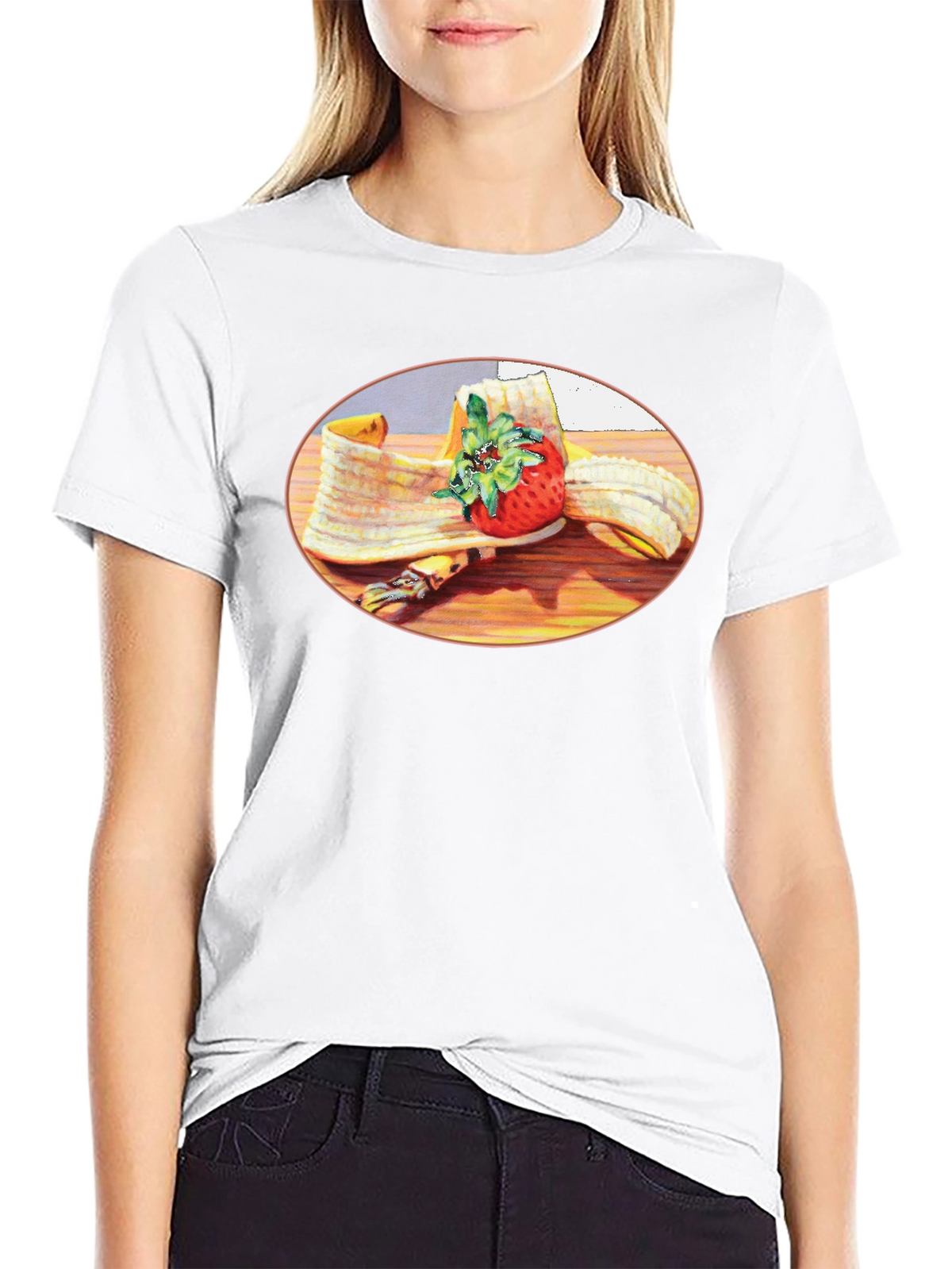 Banana & Strawberry T-Shirt - Fruit Graphic Tee
