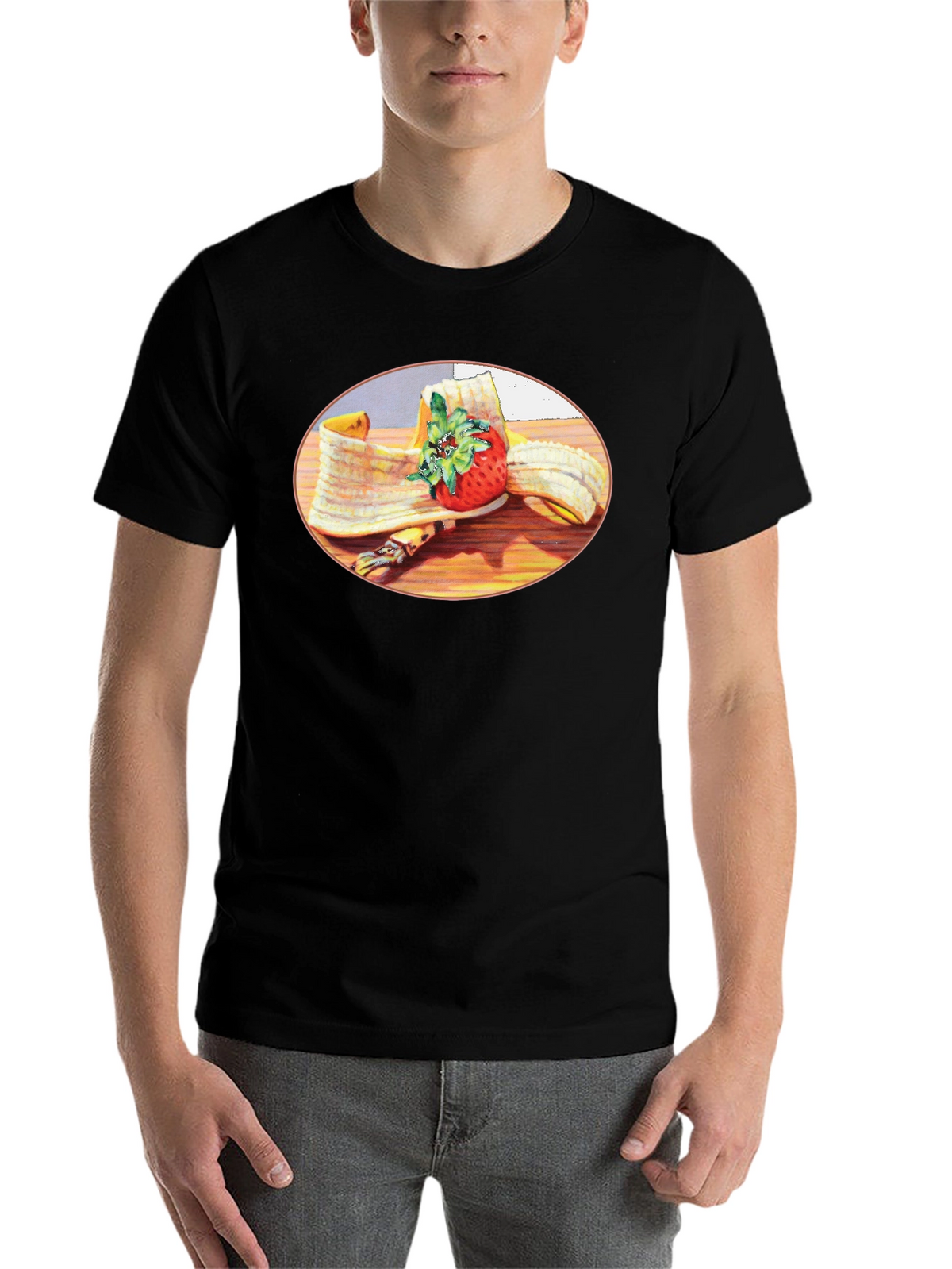 Banana & Strawberry T-Shirt - Fruit Graphic Tee