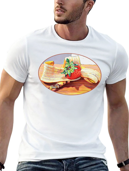 Banana & Strawberry T-Shirt - Fruit Graphic Tee